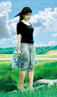 佐田昌治　【少女】肉筆画　パステル画 佐田昌治 【少女】肉筆画 パステル画 - メルカリ