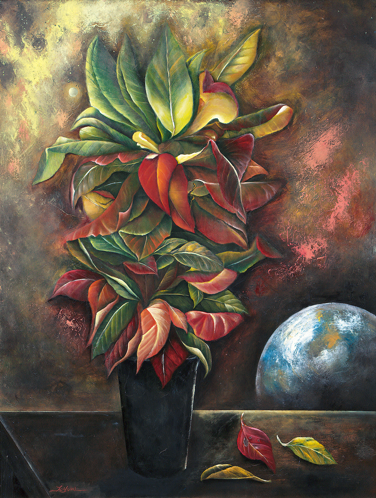 金子清美 宇宙空間の花達 Ⅱ | 太平洋美術会