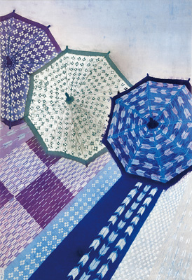 イヂチアキコ 「セイジャ」 (蝶と女性の日本画（青色）) イヂチアキコ 「セイジャ」 (蝶と女性の日本画（青色）) デジタル