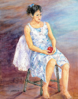 佐田昌治　【少女】肉筆画　パステル画 佐田昌治 【少女】肉筆画 パステル画 - メルカリ