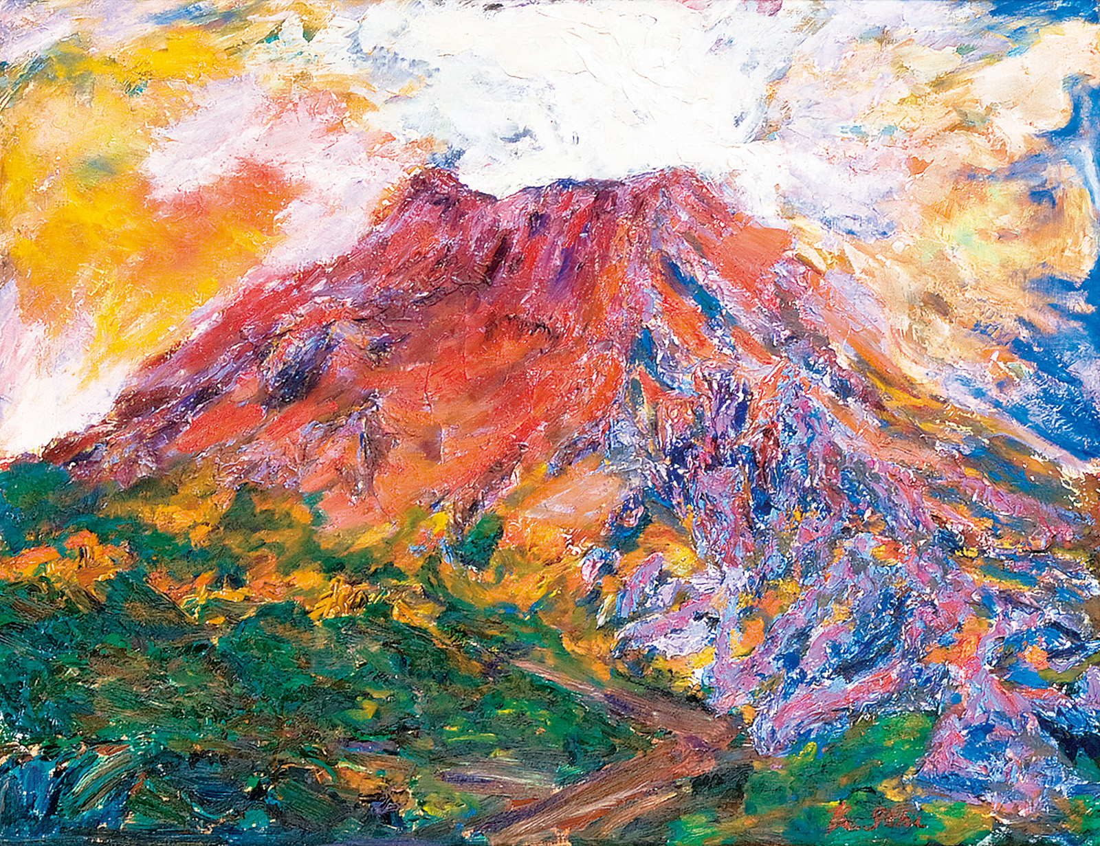 浅間山 絵画