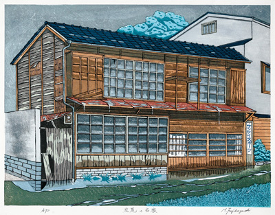 細川進レンゲ花と民家風景画　F6号油絵　絵画　油彩画 細川進レンゲ花と民家風景画 F6号油絵 絵画 油彩画 細川進