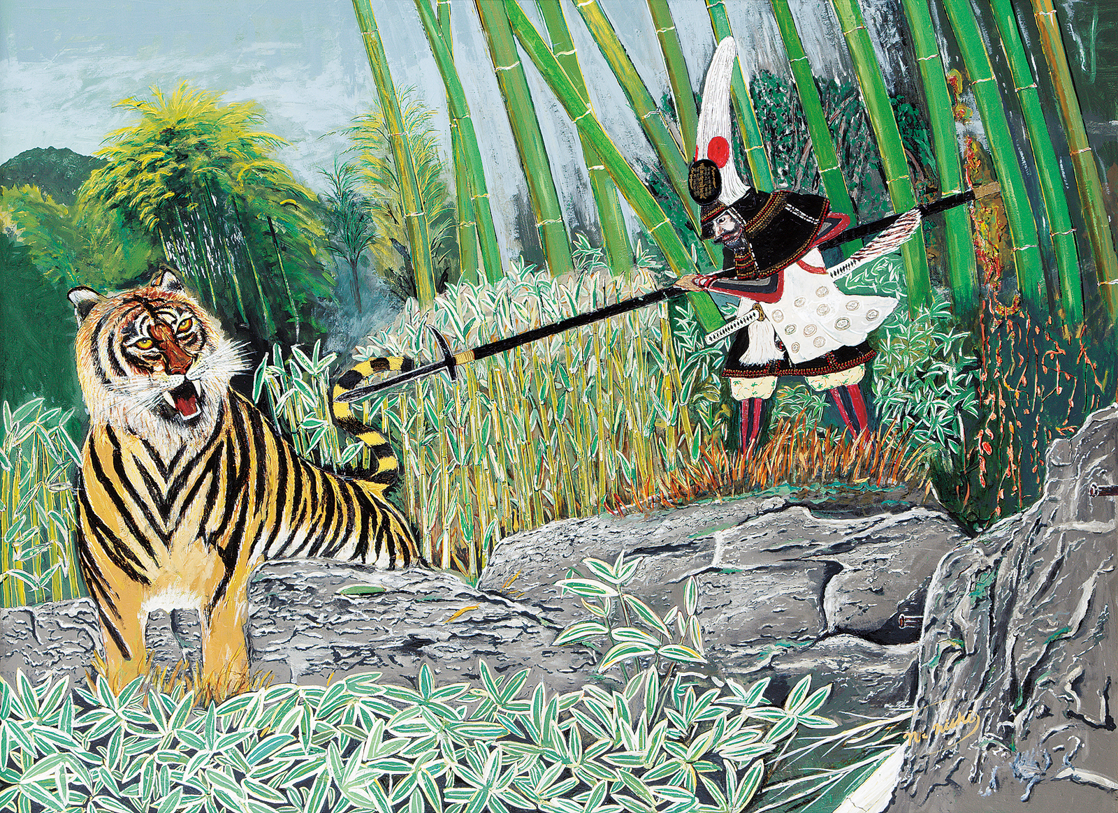 西信也 伝説 歴史虎退治 太平洋美術会 西信也 伝説 歴史虎退治 太平洋美術会