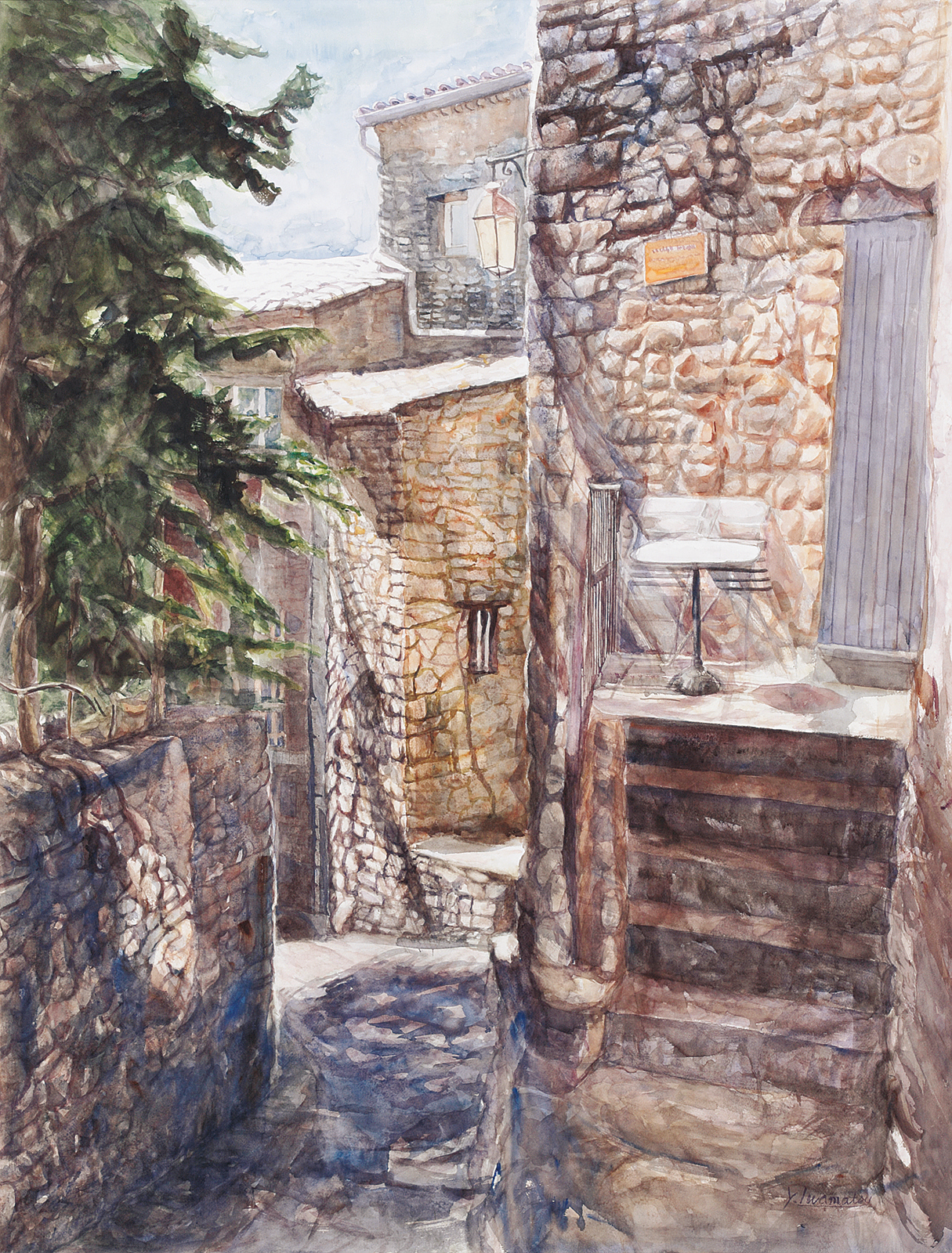 岩松泰子 石造りの街 太平洋美術会