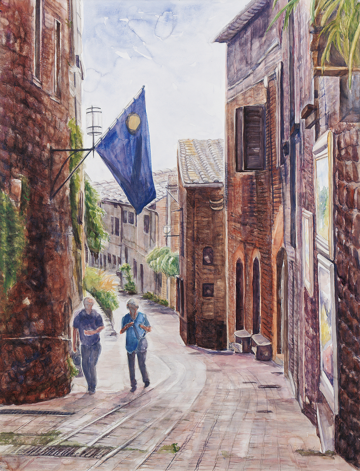 岩松泰子 石造りの街 太平洋美術会