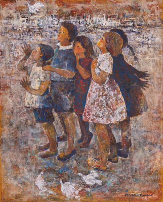 月見里茂 作 閑日 会員会友作品 | 太平洋美術会