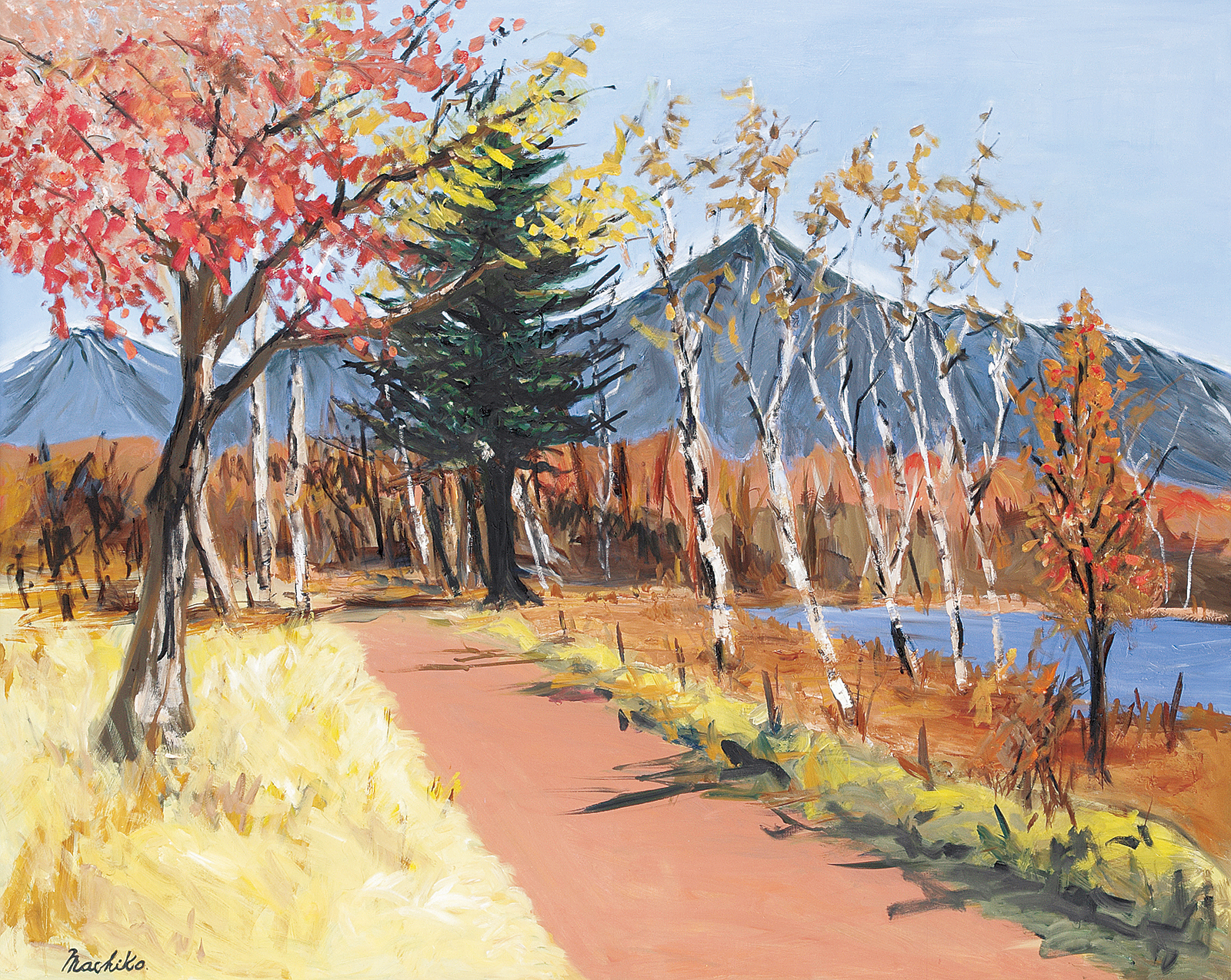 小山真知子 白樺湖紅葉 | 太平洋美術会