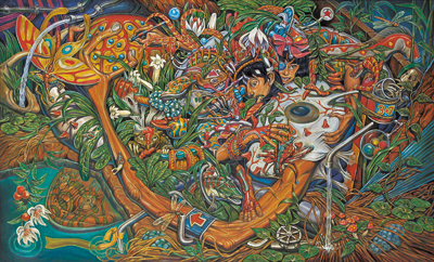 中田光美 大色紙 美人画 人物画 落款入り 中田光美 大色紙 美人画 人物