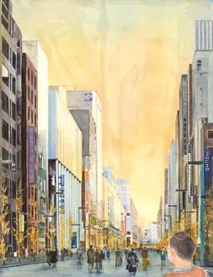 佐田昌治　【少女】肉筆画　パステル画 佐田昌治 【少女】肉筆画 パステル画