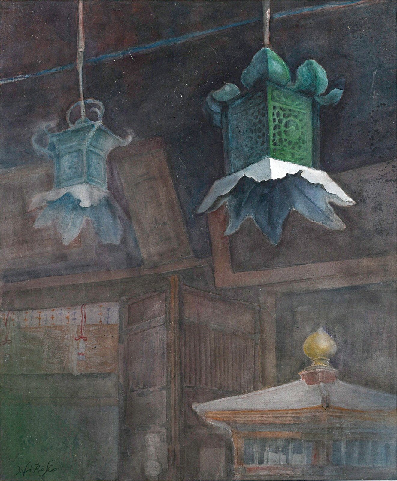 吉田博子、【春の音】、希少画集画より、状態良好、新品高級額装付 吉田博子、【春の音】、希少画集画より、状態良好、新品高級額装付