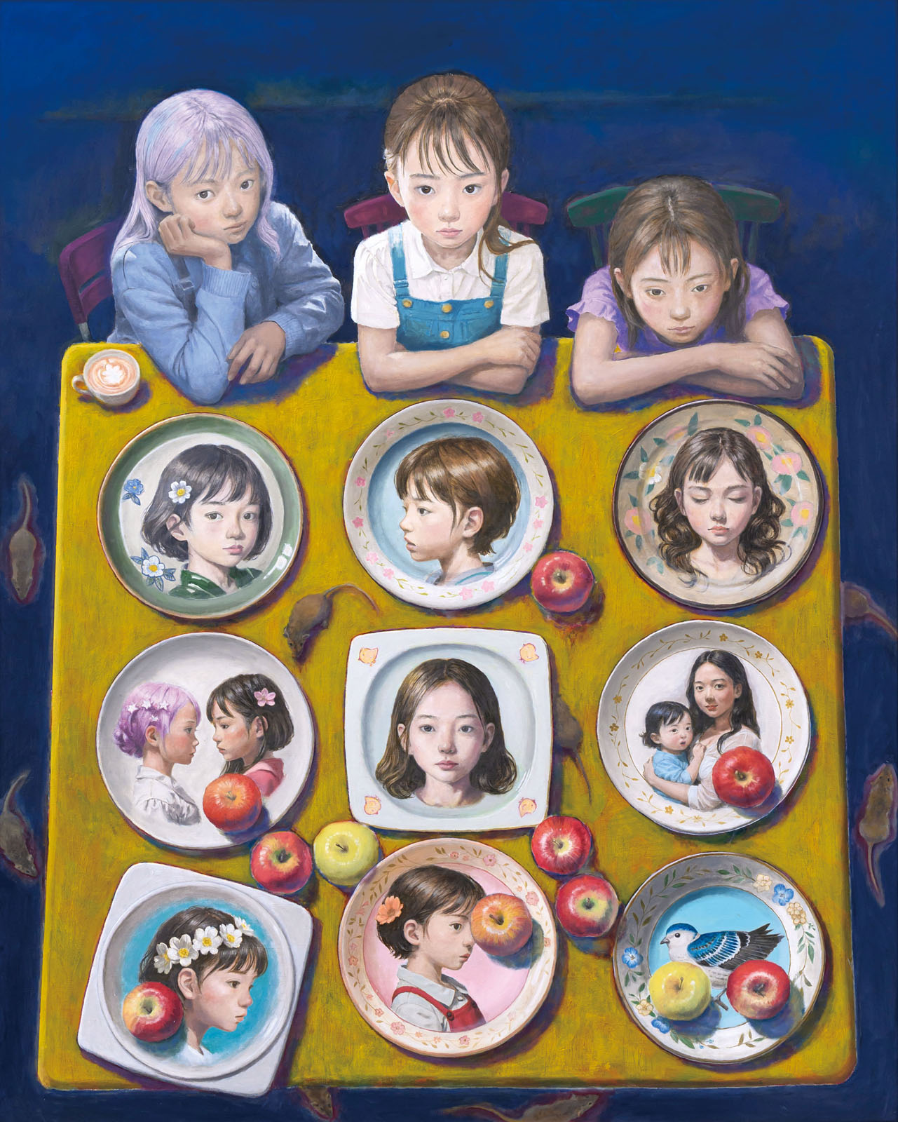 中島照夫 3人9皿8匹 | 太平洋美術会