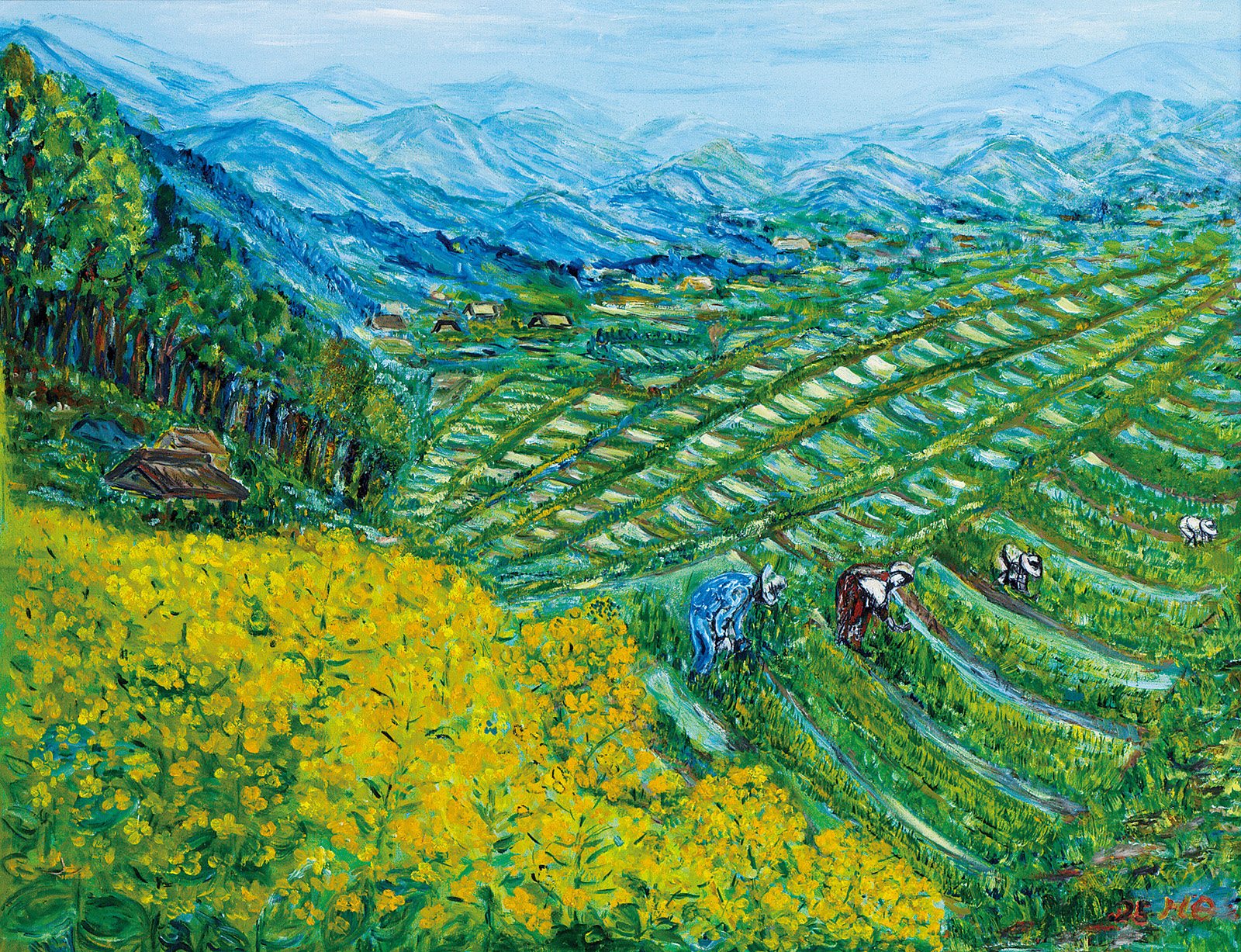 岡田はるよ 棚田の山里 | 太平洋美術会