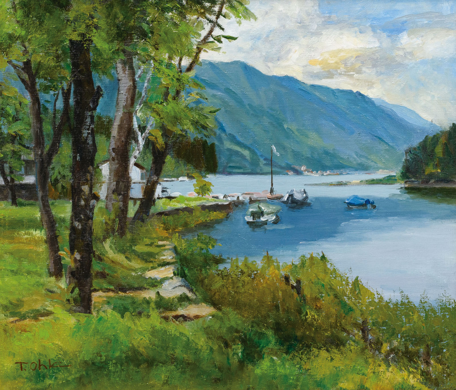 絵画『水辺の大木』ヘイ平山画 大木知明 作品 | 太平洋美術会